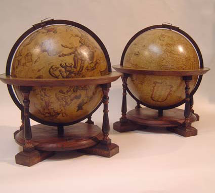 Mercatore Terrestrial 1541 Celestial 1551 globes